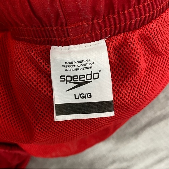Speedo Swim Trunks Shorts Mens Large Mesh Insert Elastic Drawstring Waist - Picture 7 of 8
